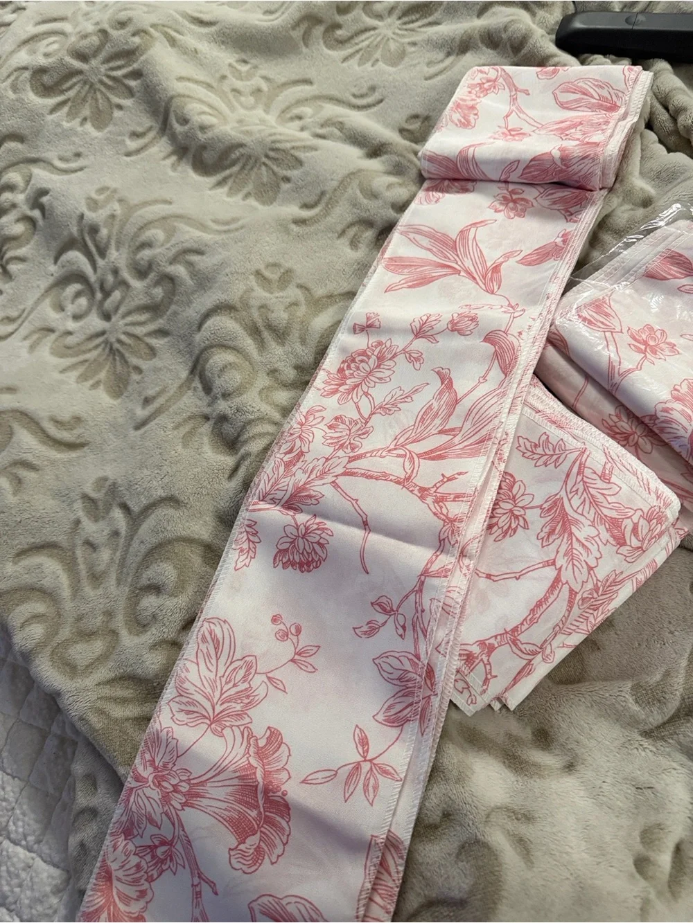 Polyester Chair Sashes French Toilet Floral Design reusable